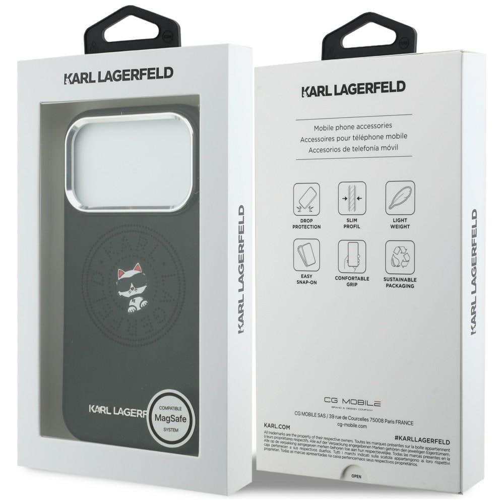 Karl Lagerfeld Point & Choupette Sketch MagSafe-etui til iPhone 17 Pro - Sort