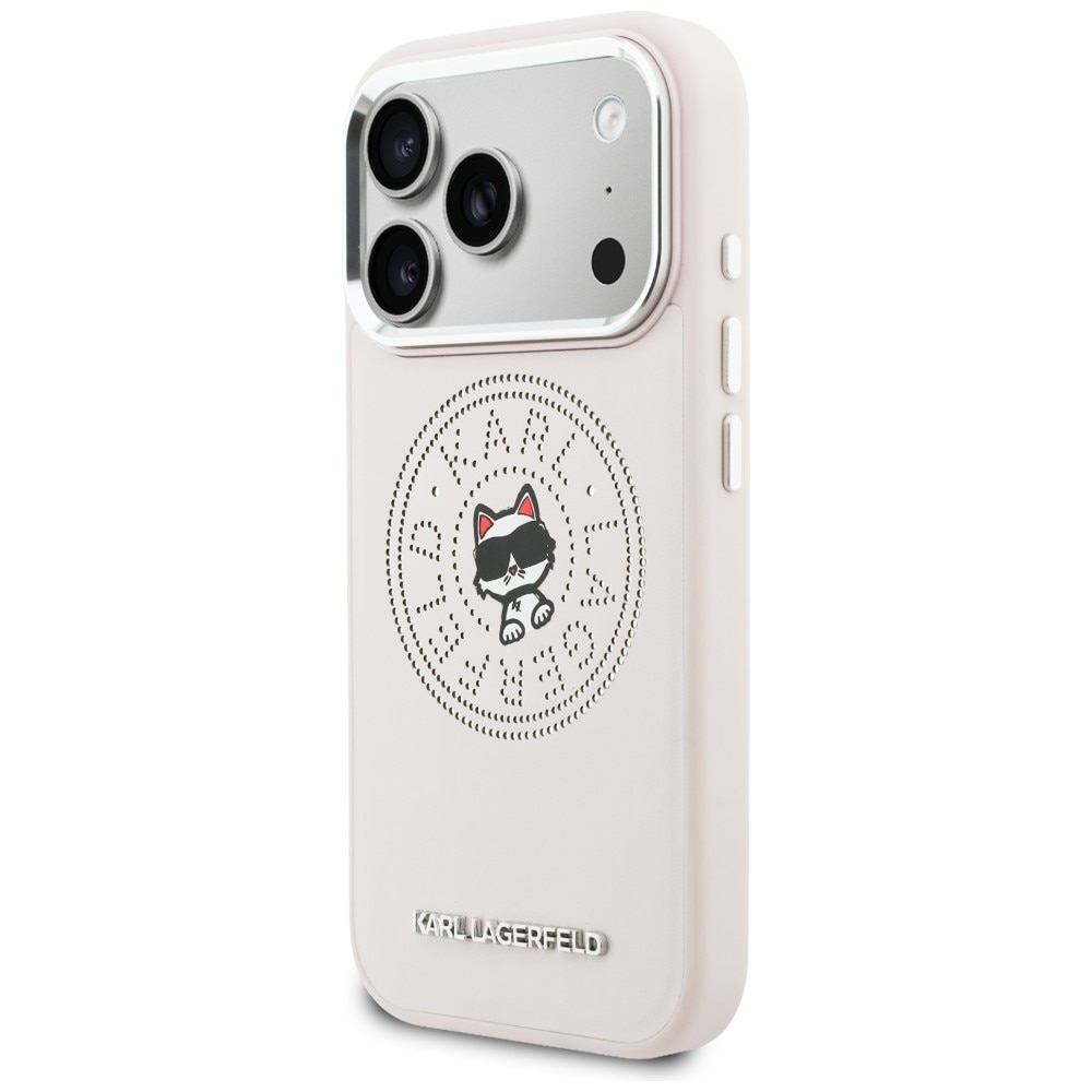 Karl Lagerfeld Point & Choupette Sketch MagSafe-etui til iPhone 17 Pro - Pink