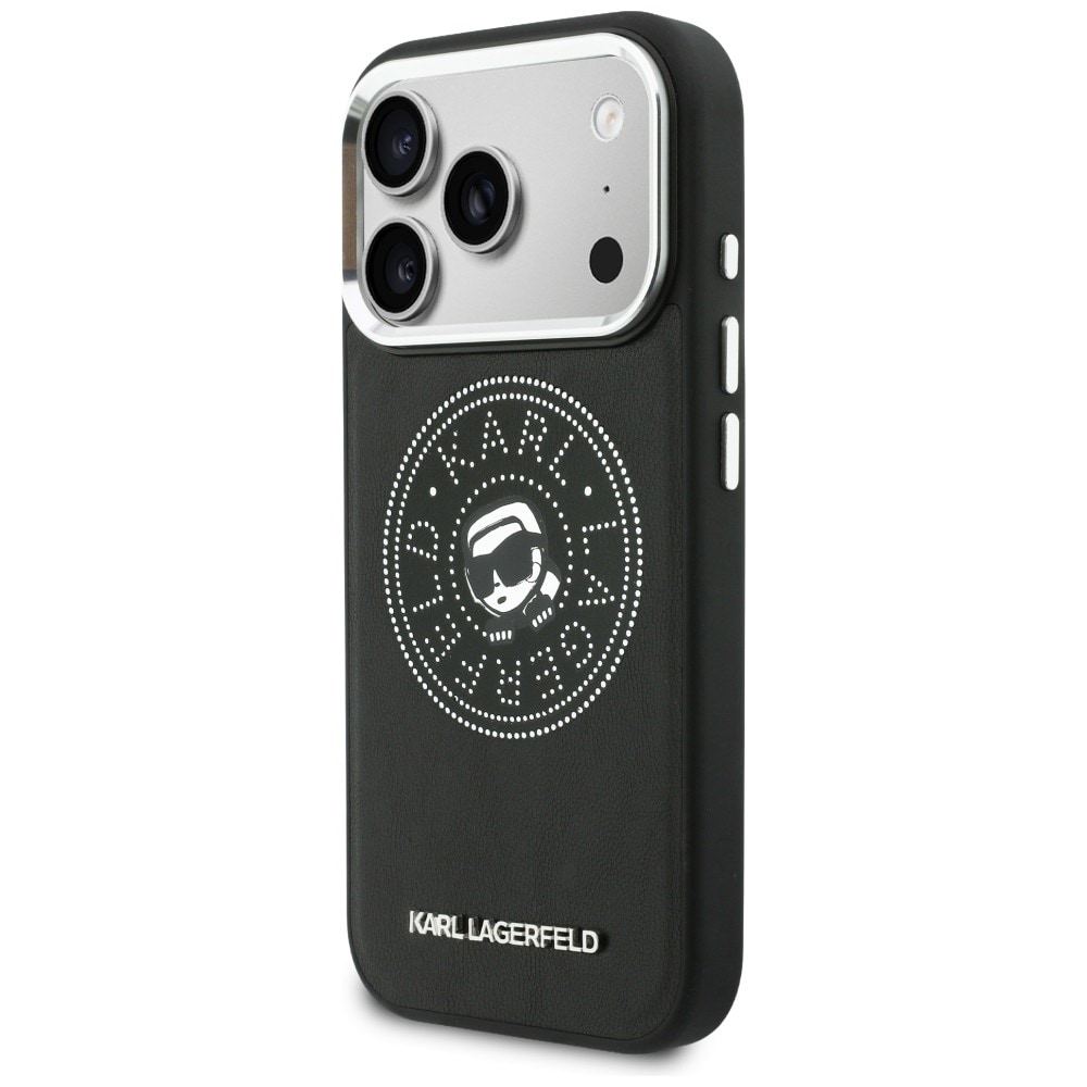 Karl Lagerfeld Point & Karl Sketch MagSafe-etui til iPhone 17 Pro - Sort