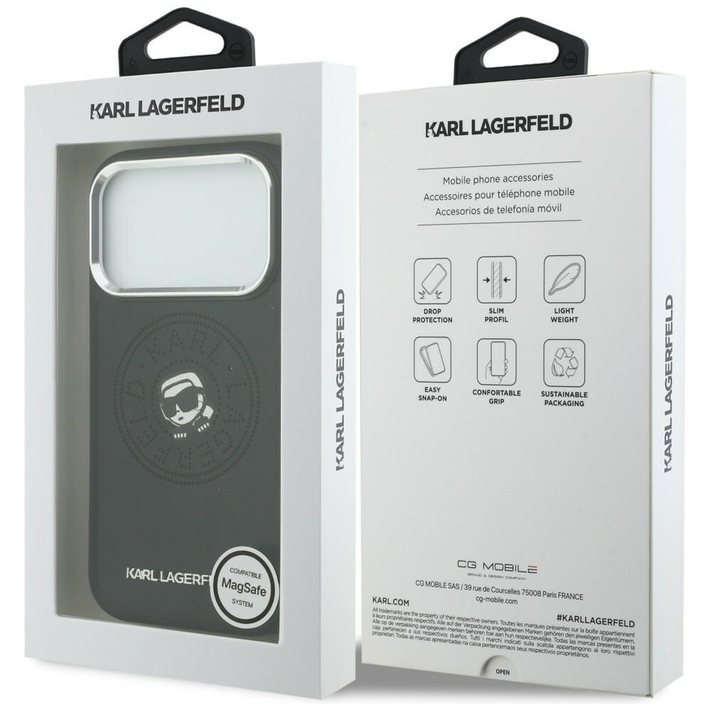 Karl Lagerfeld Point & Karl Sketch MagSafe-etui til iPhone 17 Pro - Sort