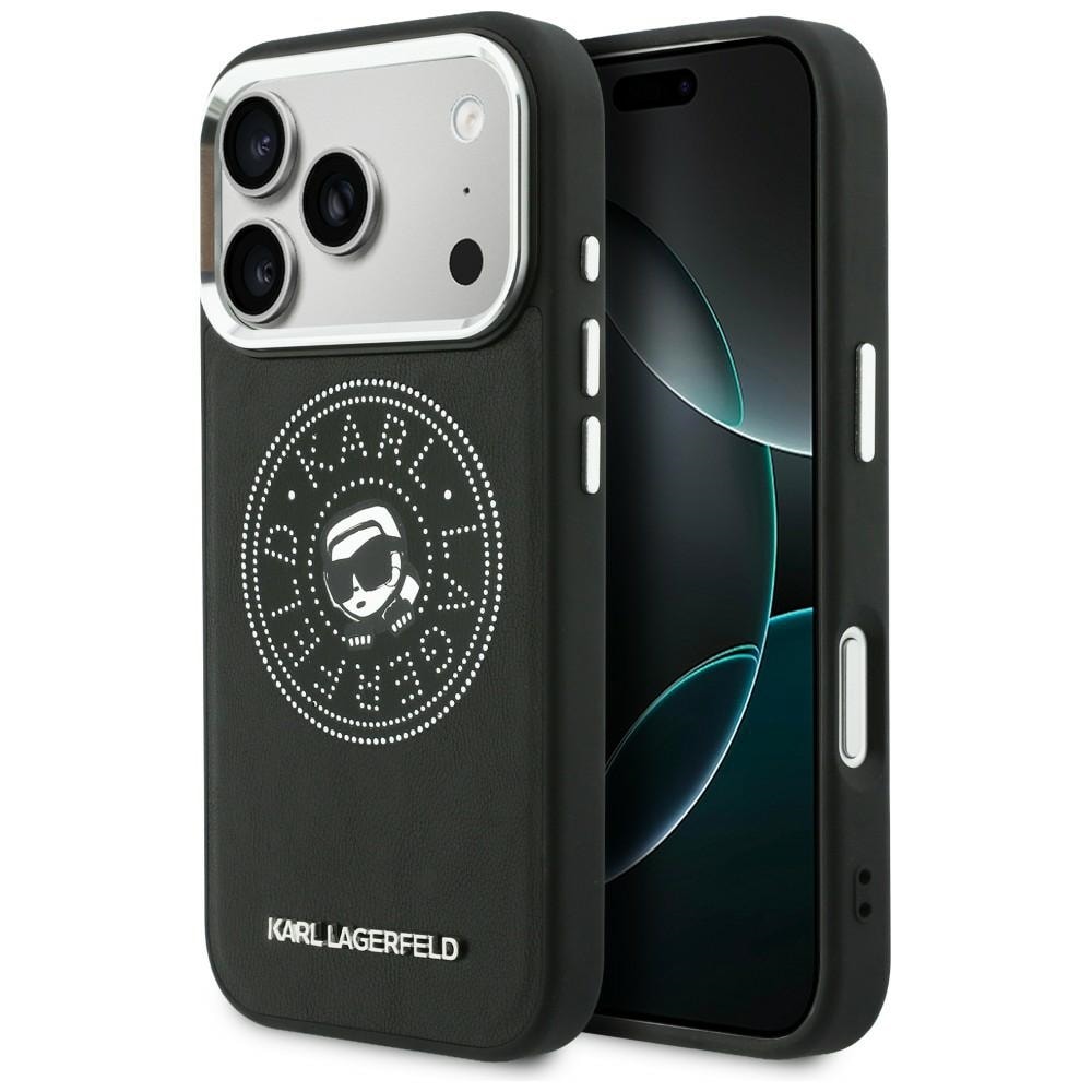 Karl Lagerfeld Point & Karl Sketch MagSafe-etui til iPhone 17 Pro Max - Sort