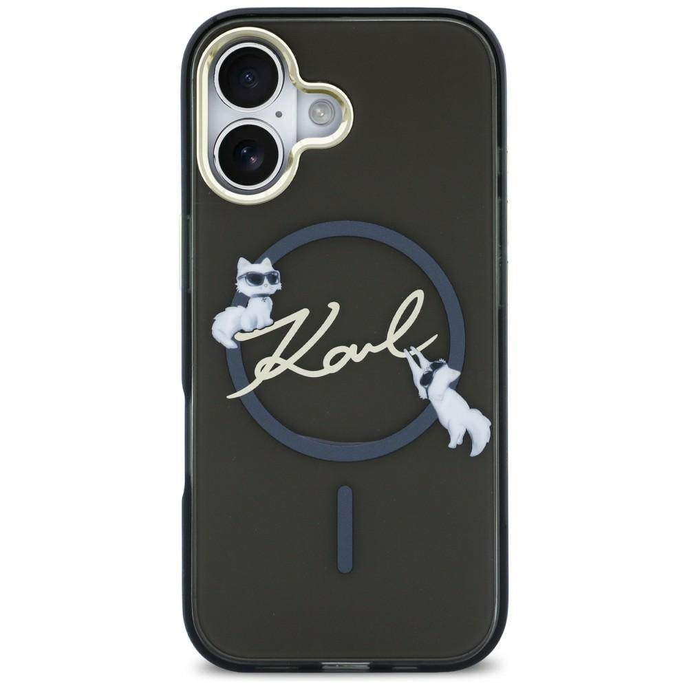 Karl Lagerfeld IML Choupettes Karl Script Logo MagSafe iPhone Air Case - Sort