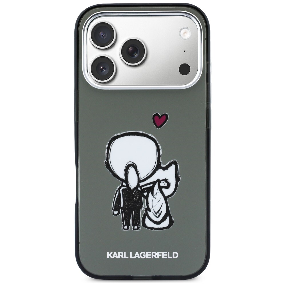 Karl Lagerfeld Karl & Choupette Back MagSafe-etui til iPhone 17 Pro - Sort
