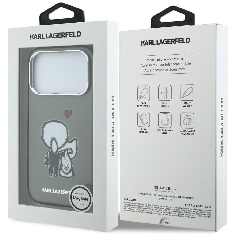 Karl Lagerfeld Karl & Choupette Back MagSafe-etui til iPhone 17 Pro - Sort