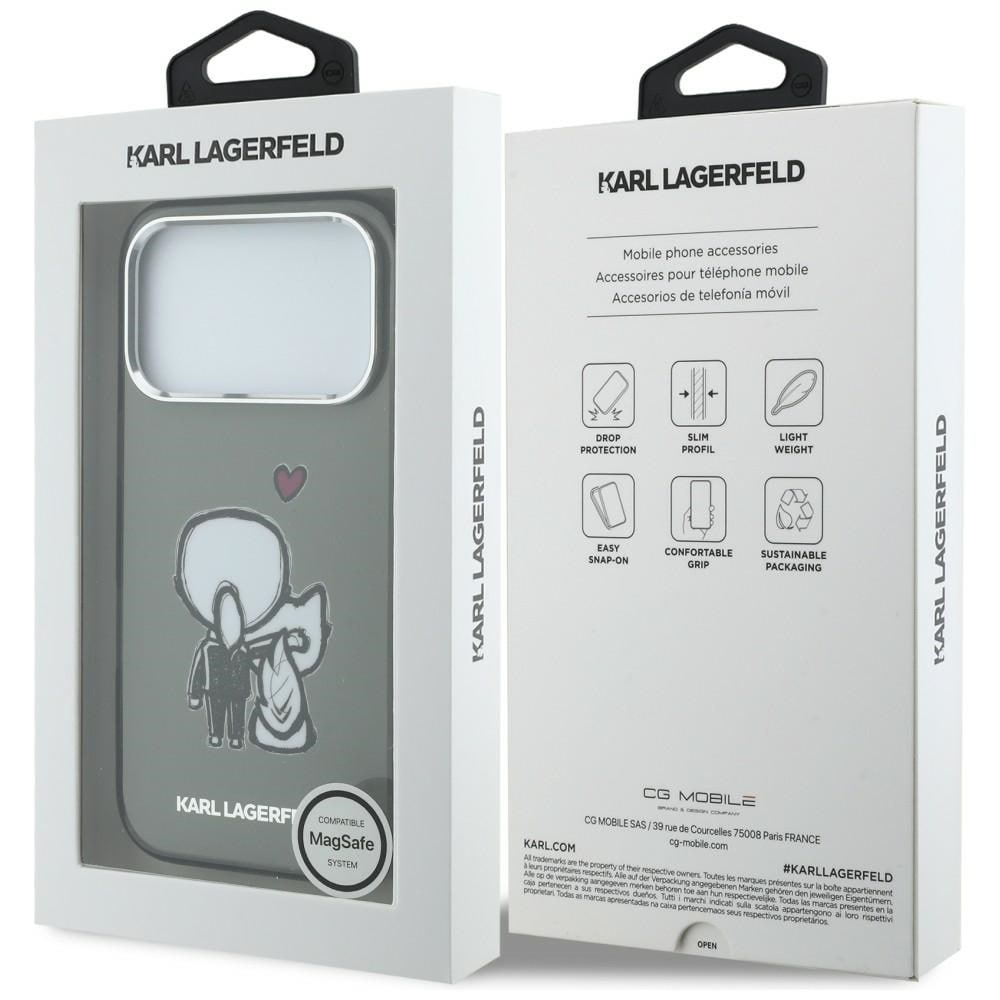 Karl Lagerfeld Karl & Choupette Back MagSafe-etui til iPhone 17 Pro Max - Sort