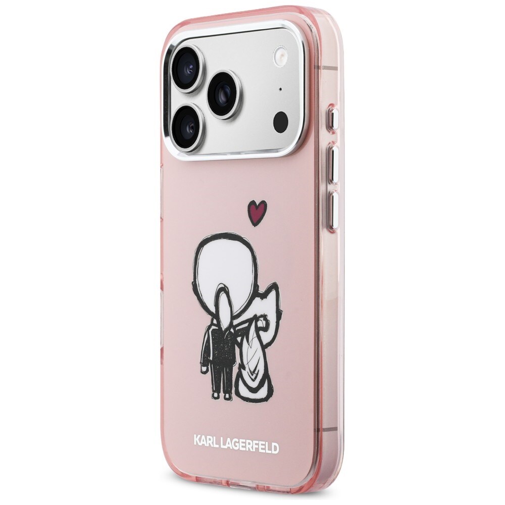 Karl Lagerfeld Karl & Choupette Back MagSafe-etui til iPhone 17 Pro - Pink