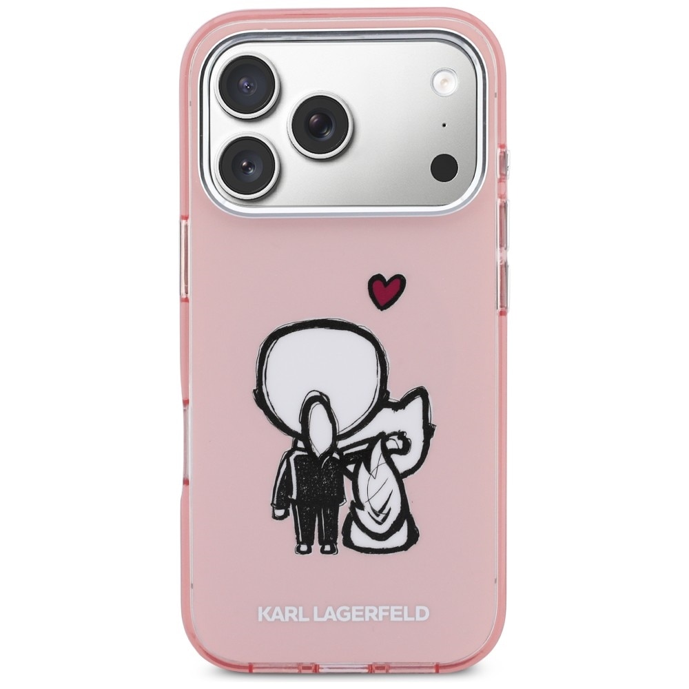 Karl Lagerfeld Karl & Choupette Back MagSafe-etui til iPhone 17 Pro - Pink