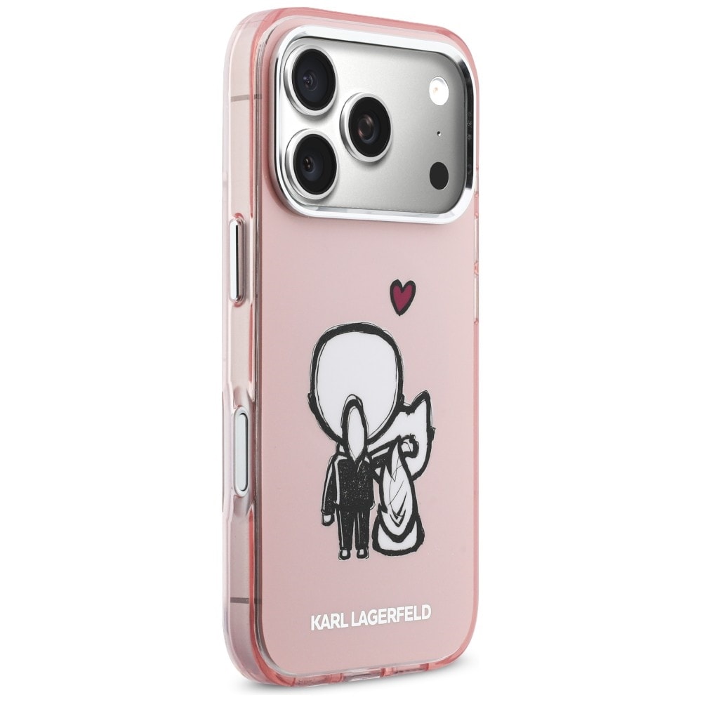 Karl Lagerfeld Karl & Choupette Back MagSafe-etui til iPhone 17 Pro - Pink
