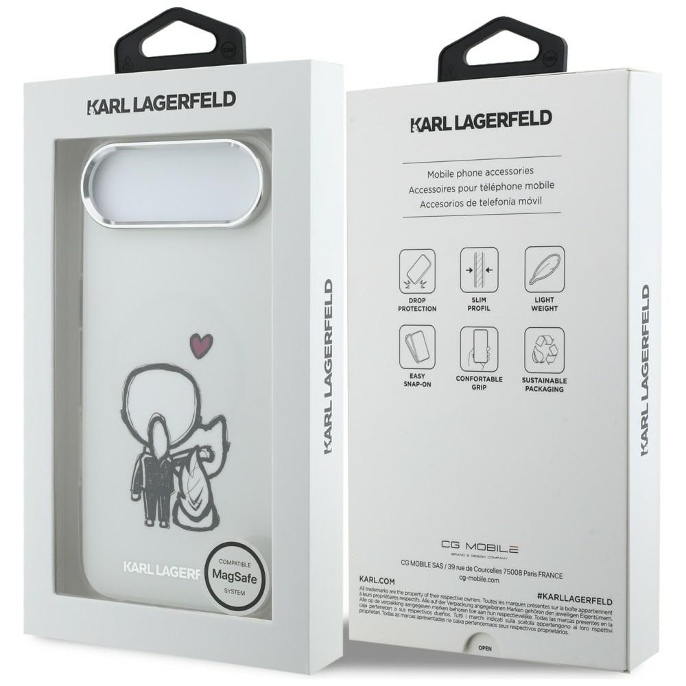 Karl Lagerfeld Karl & Choupette Back MagSafe-etui til iPhone Air - Klar