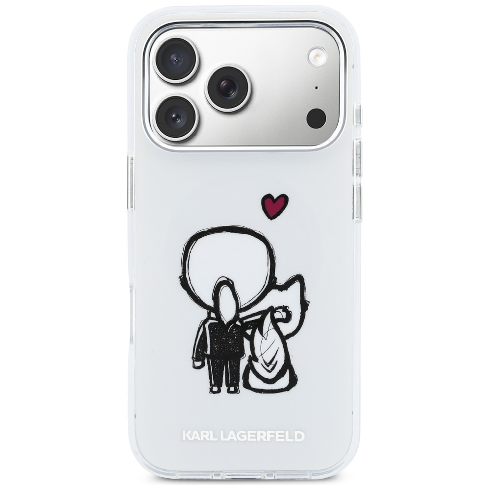 Karl Lagerfeld Karl & Choupette Back MagSafe-etui til iPhone 17 Pro Max - Klar