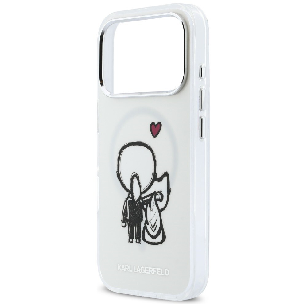 Karl Lagerfeld Karl & Choupette Back MagSafe-etui til iPhone 17 Pro Max - Klar