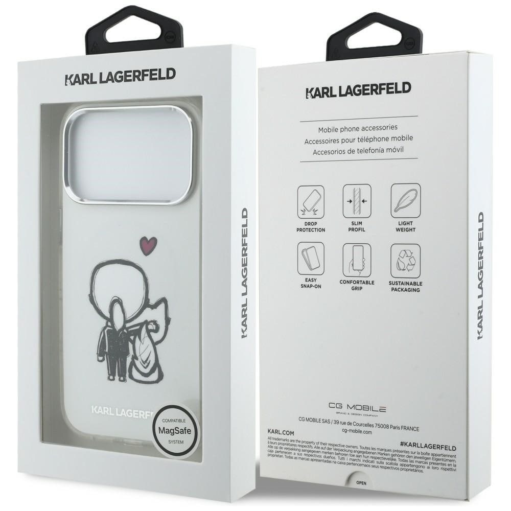 Karl Lagerfeld Karl & Choupette Back MagSafe-etui til iPhone 17 Pro Max - Klar