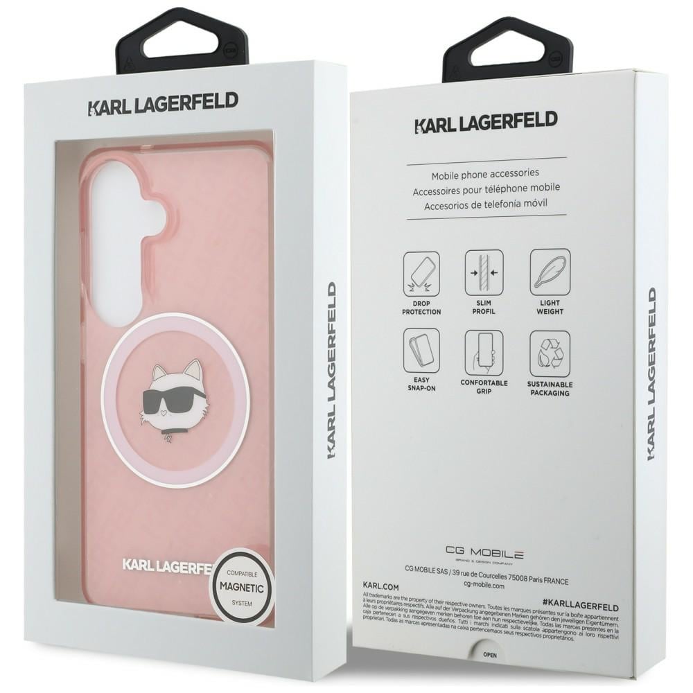 Karl Lagerfeld IML Repeated Choupette MagSafe-etui til Samsung Galaxy S26 Plus - Pink