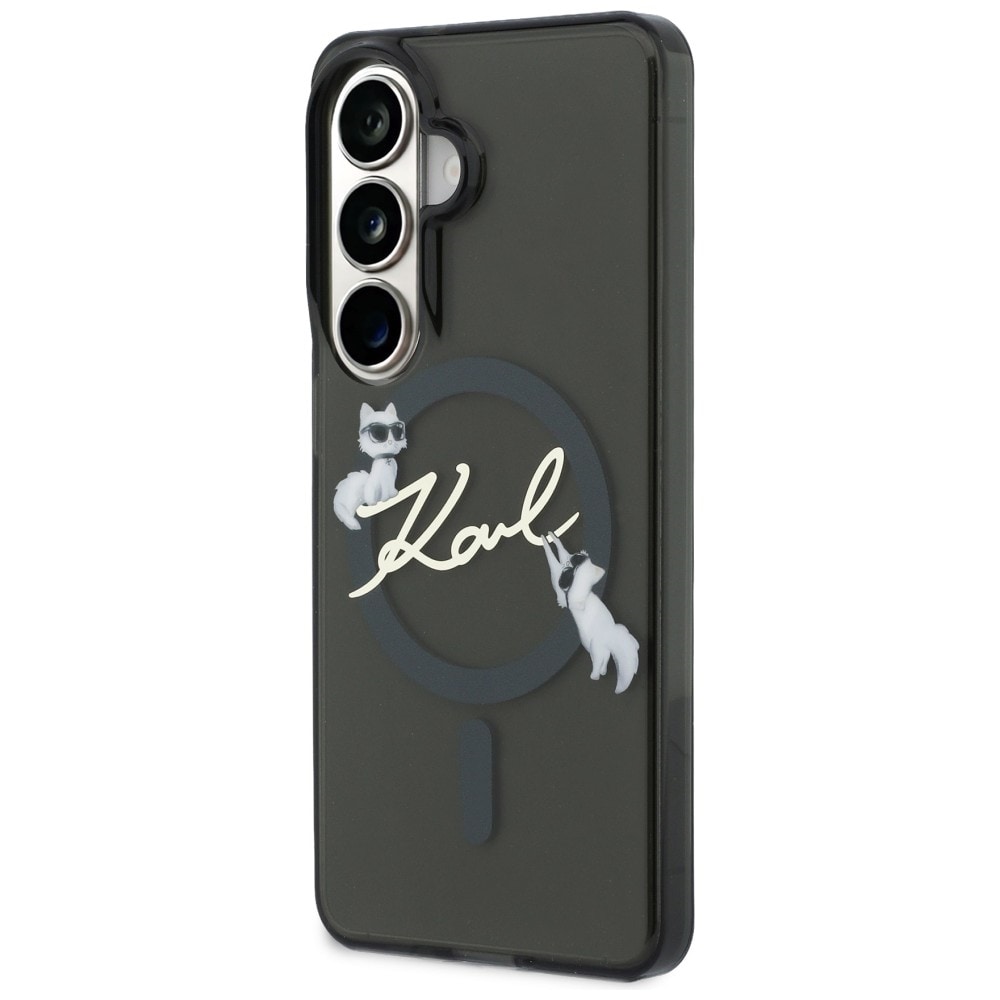 Karl Lagerfeld IML KC Script MagSafe-etui til Samsung Galaxy S26 - Sort