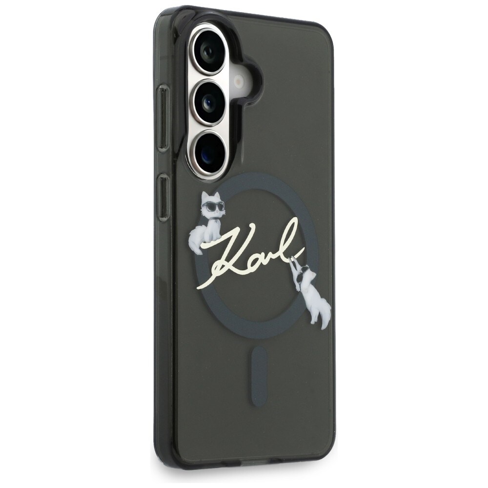 Karl Lagerfeld IML KC Script MagSafe-etui til Samsung Galaxy S26 - Sort