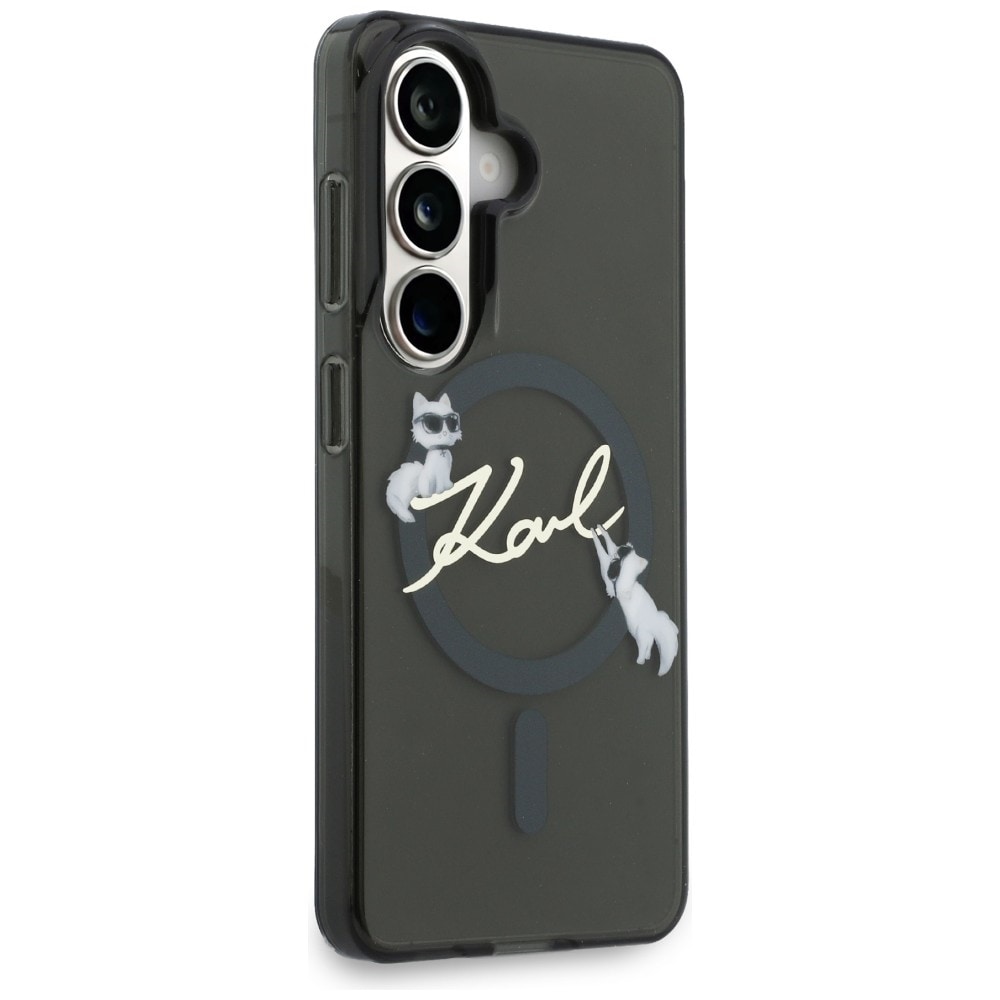 Karl Lagerfeld IML KC Script MagSafe-etui til Samsung Galaxy S26 Plus - Sort