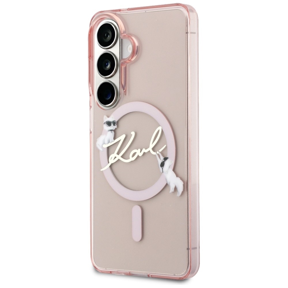 Karl Lagerfeld IML KC Script MagSafe-etui til Samsung Galaxy S26 - Pink