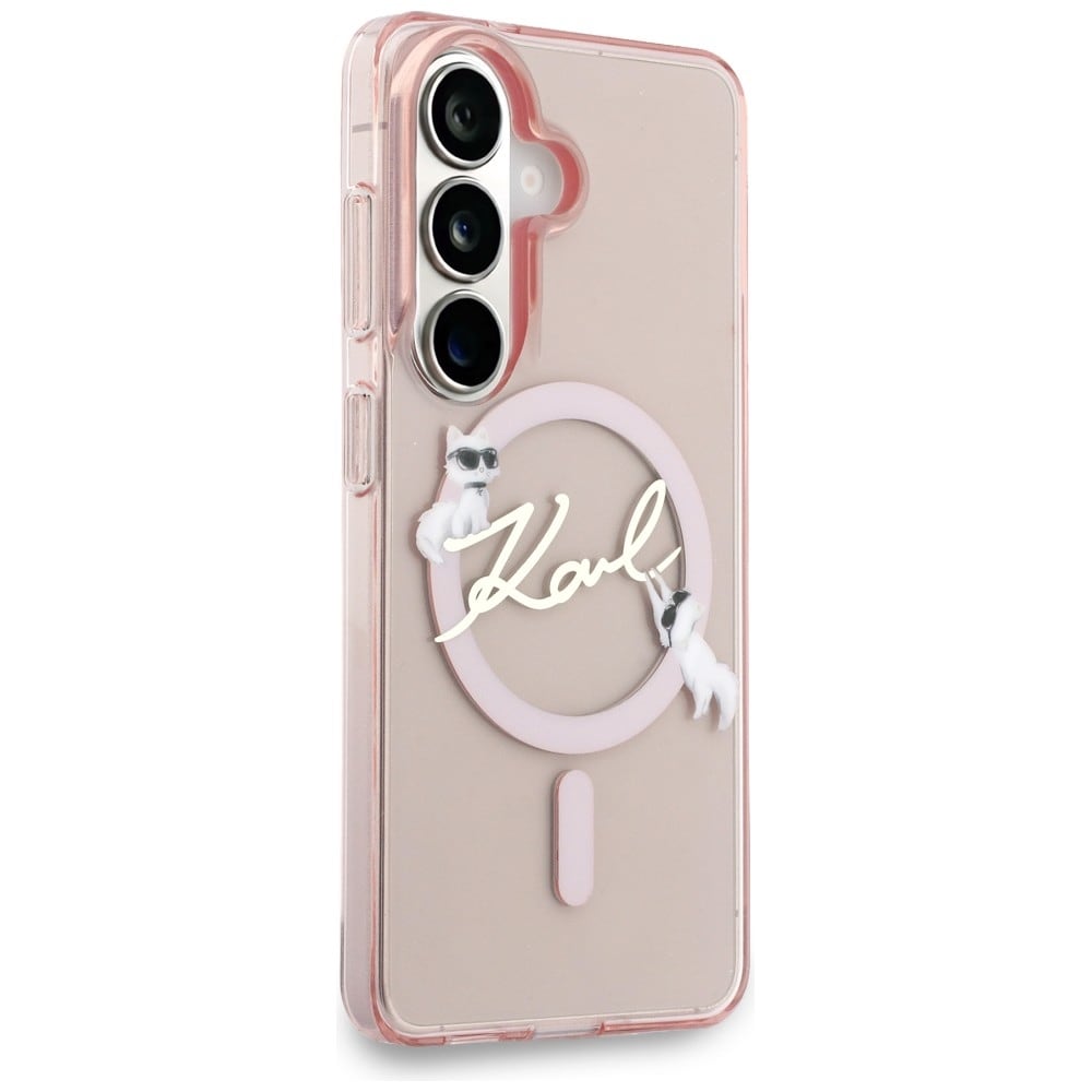 Karl Lagerfeld IML KC Script MagSafe-etui til Samsung Galaxy S26 - Pink