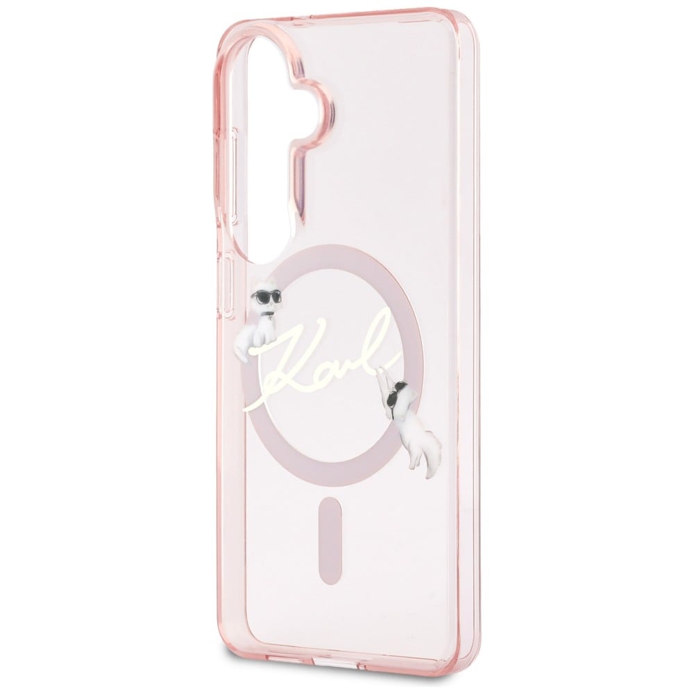 Karl Lagerfeld IML KC Script MagSafe-etui til Samsung Galaxy S26 - Pink