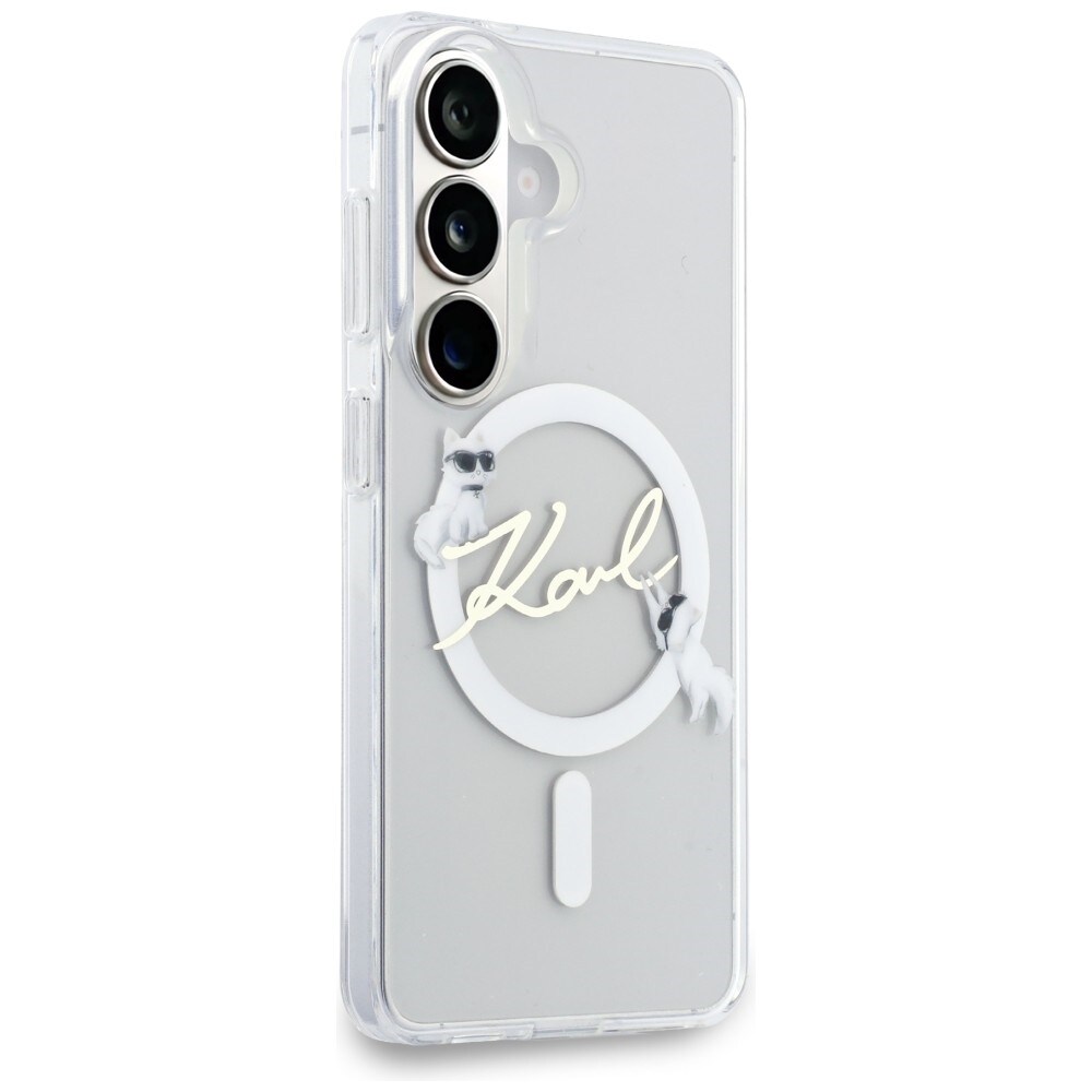 Karl Lagerfeld IML KC Script MagSafe-etui til Samsung Galaxy S26 Plus - Transparent