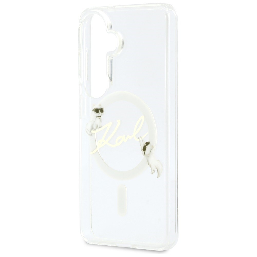 Karl Lagerfeld IML KC Script MagSafe-etui til Samsung Galaxy S26 Plus - Transparent
