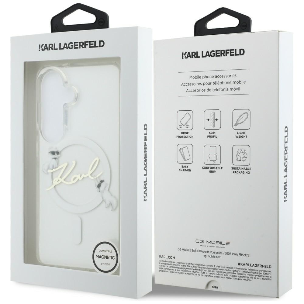 Karl Lagerfeld IML KC Script MagSafe-etui til Samsung Galaxy S26 Plus - Transparent