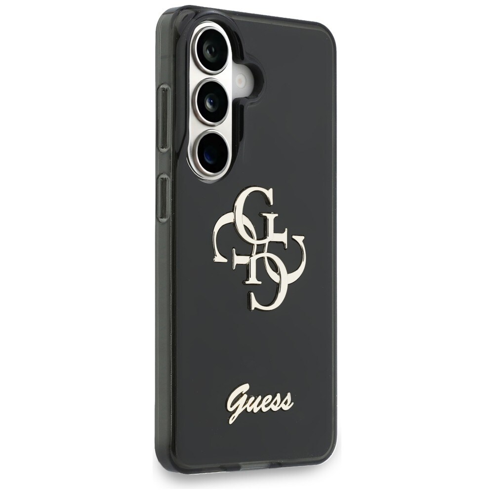 Guess IML Big Metal 4G Script-etui til Samsung Galaxy S26 - sort