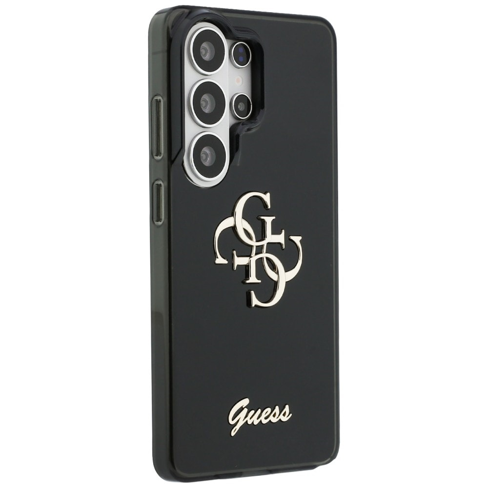Guess IML Big Metal 4G Script-etui til Samsung Galaxy S26 Ultra - sort