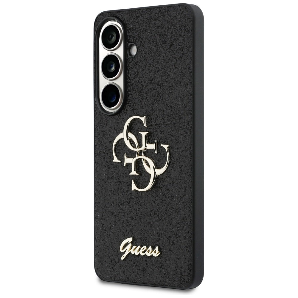 Guess Fast Glitter Big 4G Metal Logo etui til Samsung Galaxy S26 - sort