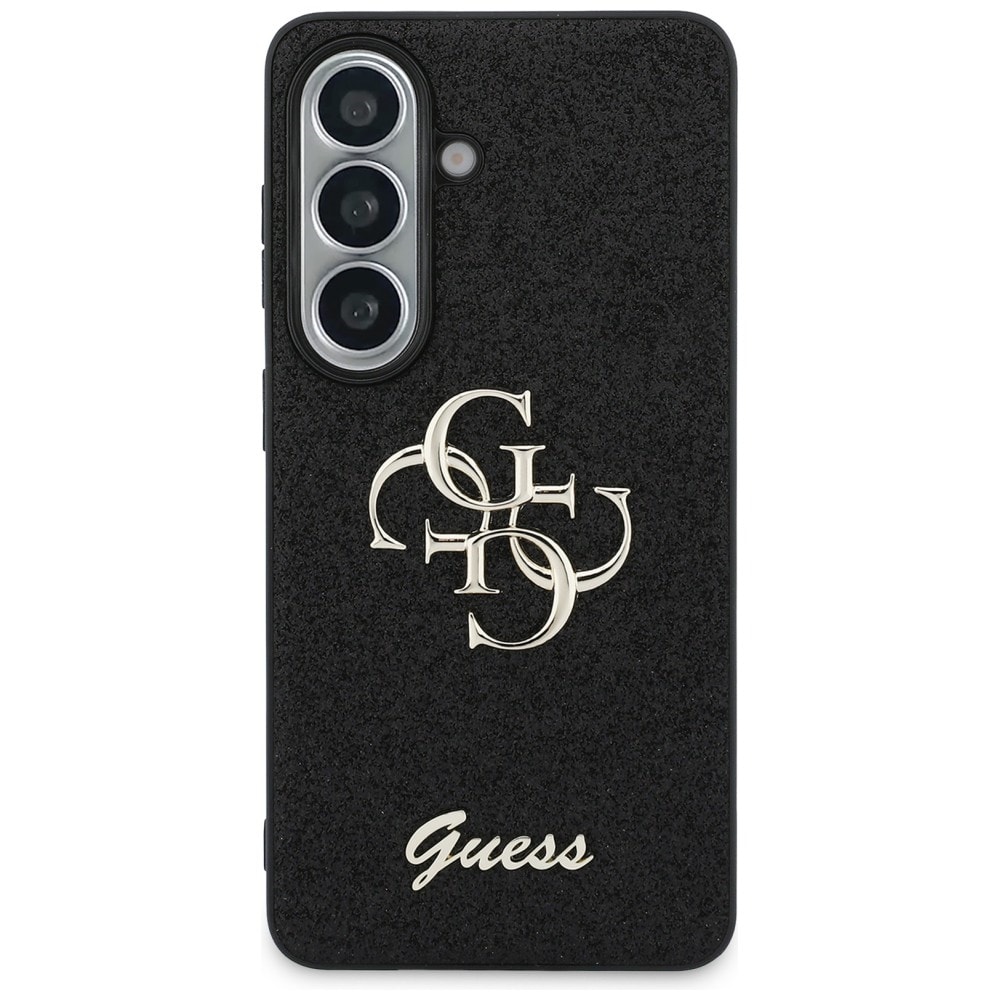 Guess Fast Glitter Big 4G Metal Logo etui til Samsung Galaxy S26 - sort