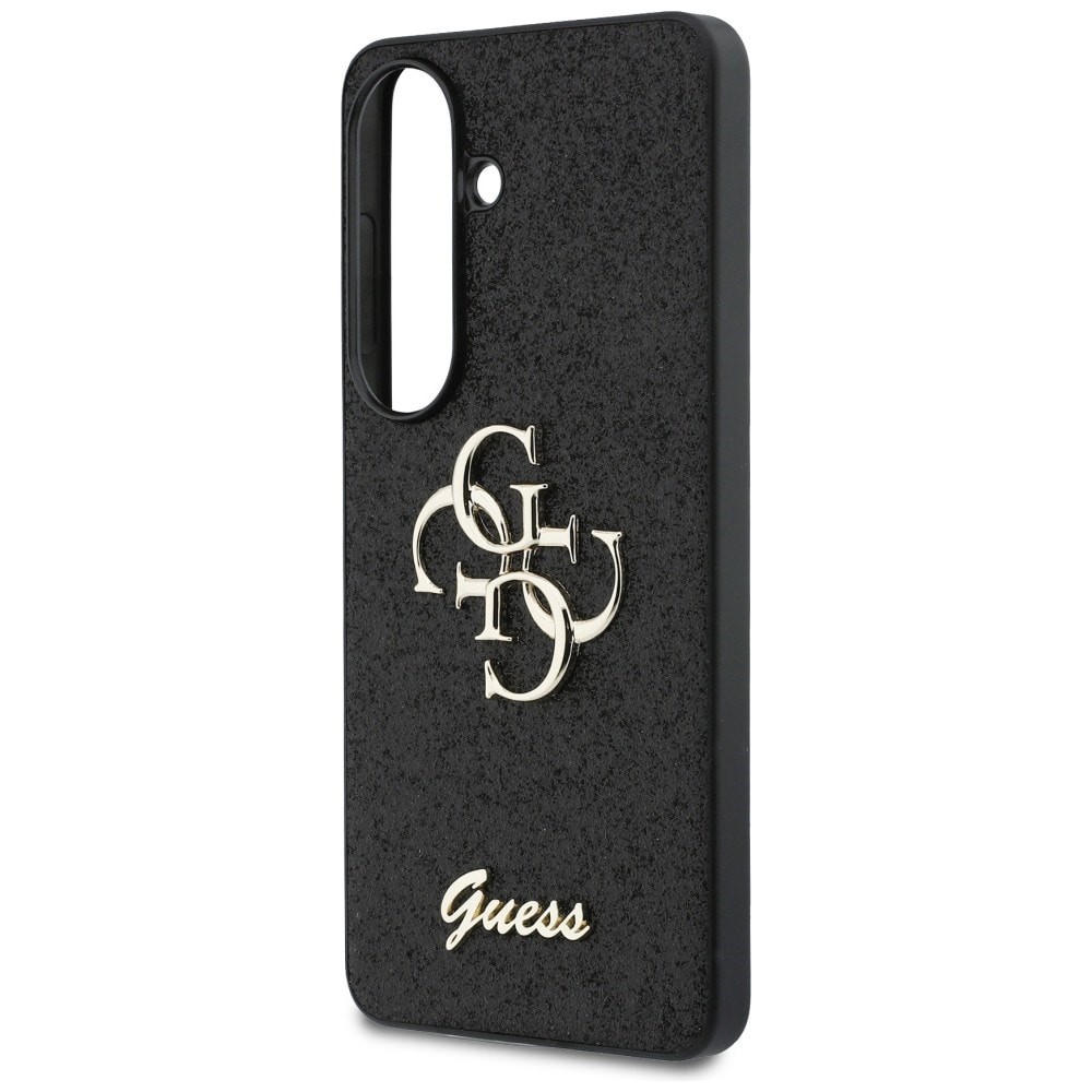 Guess Fast Glitter Big 4G Metal Logo etui til Samsung Galaxy S26 - sort