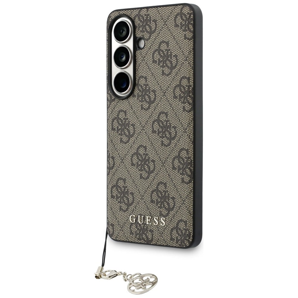 Guess 4G Classic Logo Charm MagSafe-etui til Samsung Galaxy S26 - Brun