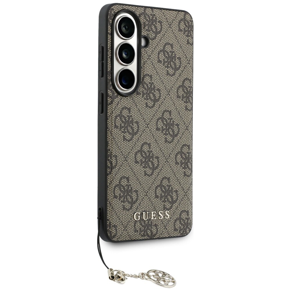 Guess 4G Classic Logo Charm MagSafe-etui til Samsung Galaxy S26 - Brun