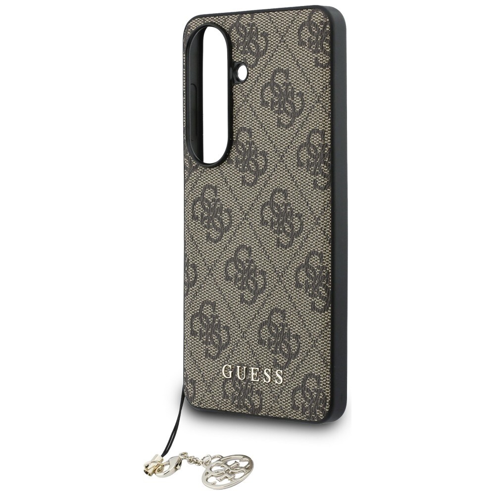 Guess 4G Classic Logo Charm MagSafe-etui til Samsung Galaxy S26 - Brun