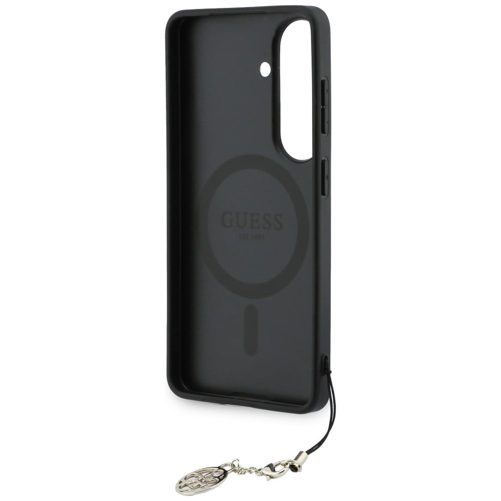 Guess 4G Classic Logo Charm MagSafe-etui til Samsung Galaxy S26 - Brun