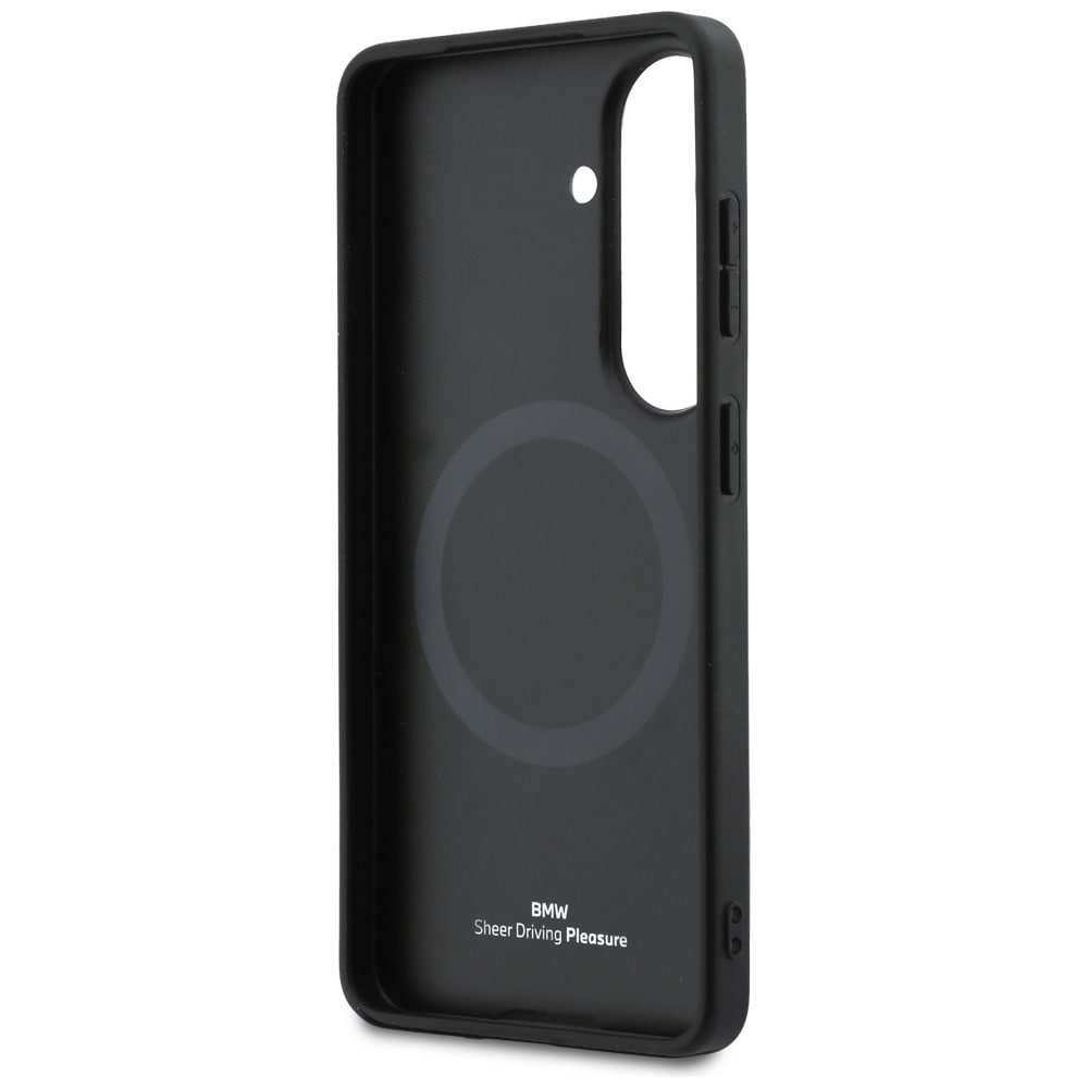 BMW Hot Stamp MagSafe-etui i læder til Samsung Galaxy S26 Plus - Sort