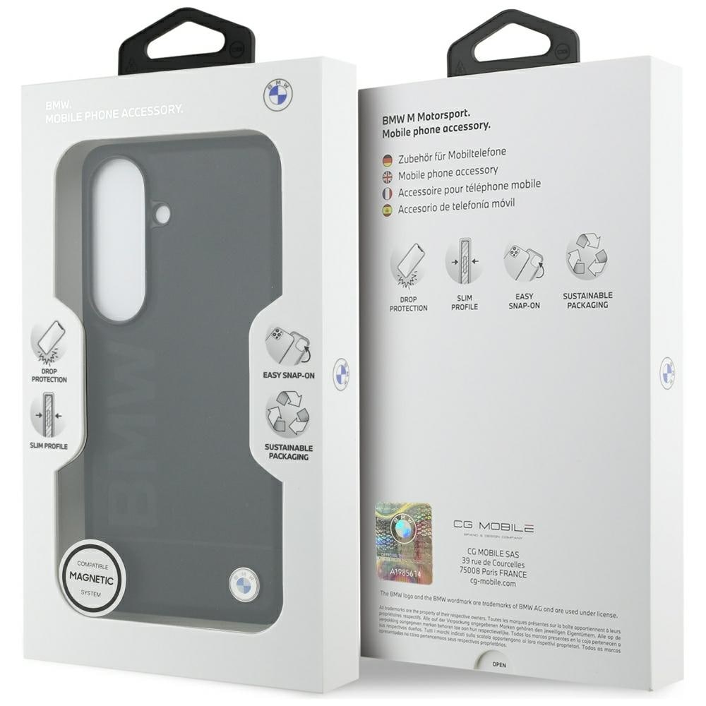 BMW Hot Stamp MagSafe-etui i læder til Samsung Galaxy S26 Plus - Sort