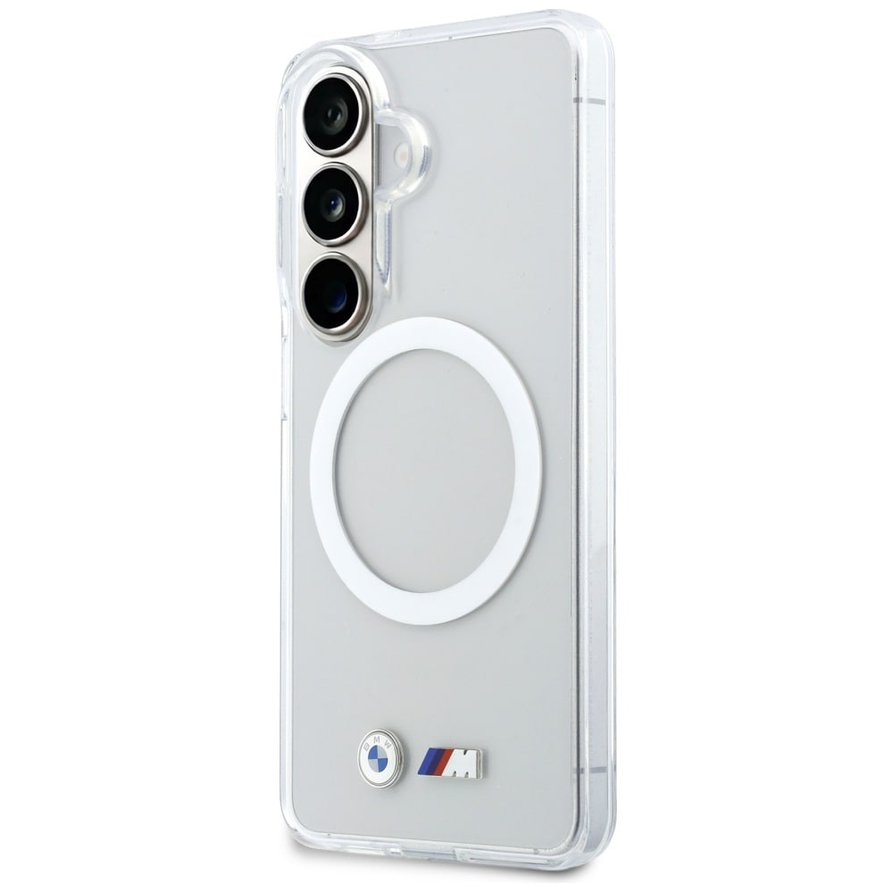 BMW IML Stødsikkert Metal Logo MagSafe-etui til Samsung Galaxy S26 - Transparent