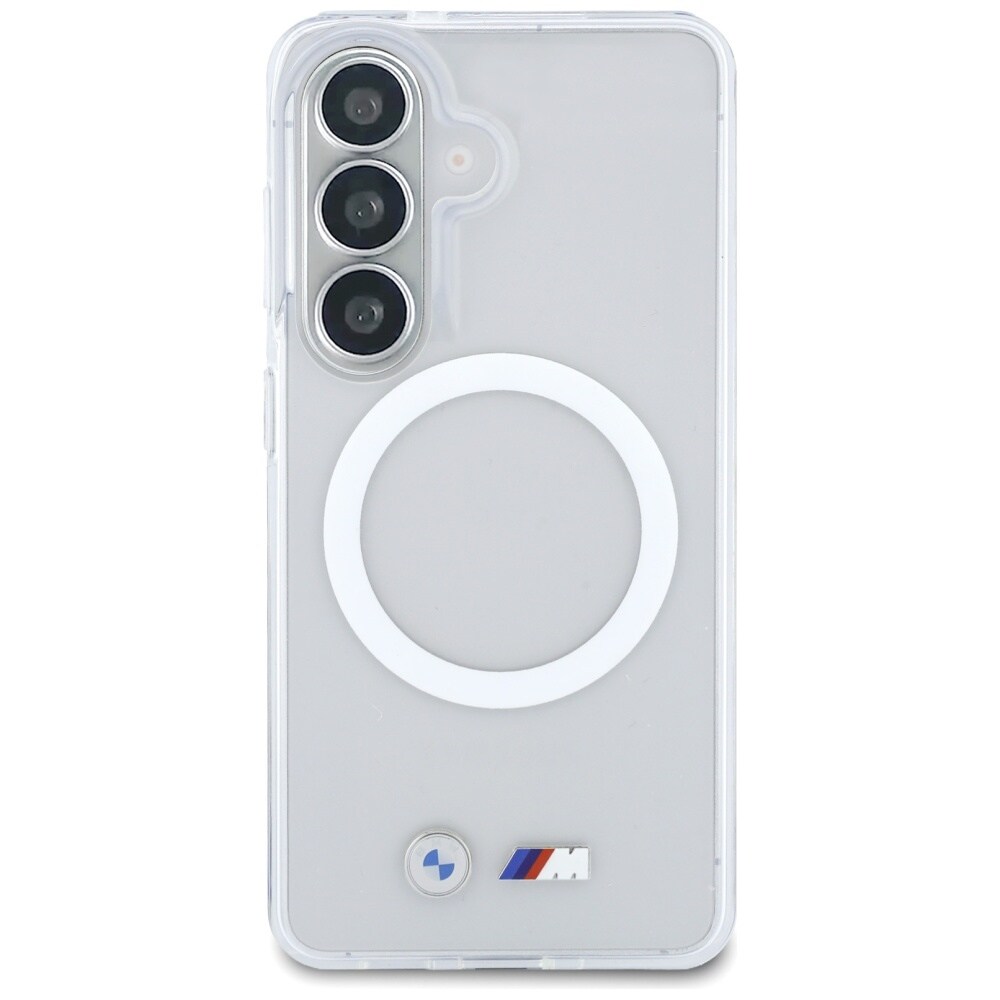 BMW IML Stødsikkert Metal Logo MagSafe-etui til Samsung Galaxy S26 - Transparent