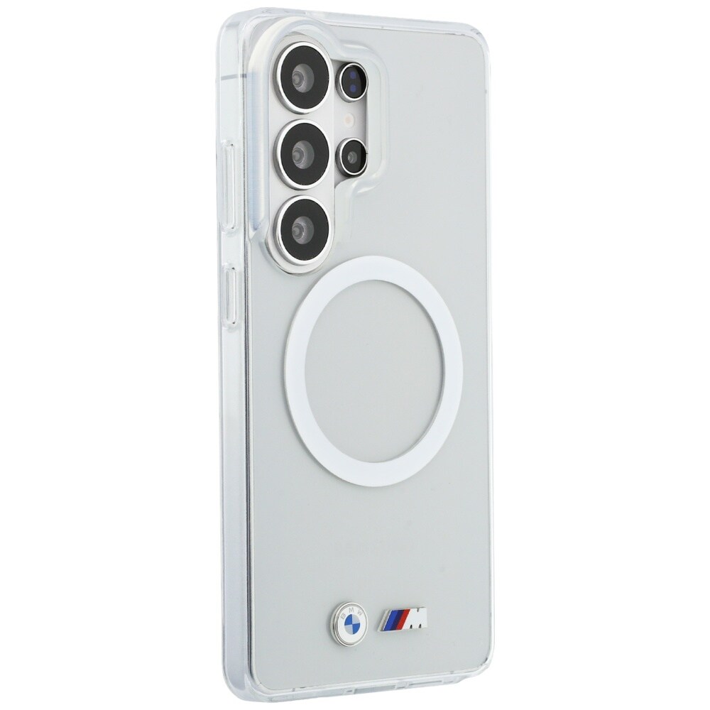 BMW IML Stødsikkert Metal Logo MagSafe-etui til Samsung Galaxy S26 Ultra - Transparent