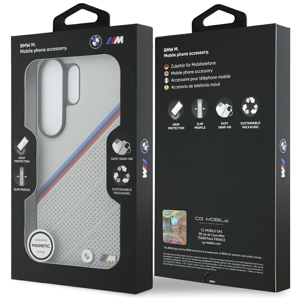 BMW Tricolor Metal Logo MagSafe-etui til Samsung Galaxy S26 Ultra - Grå