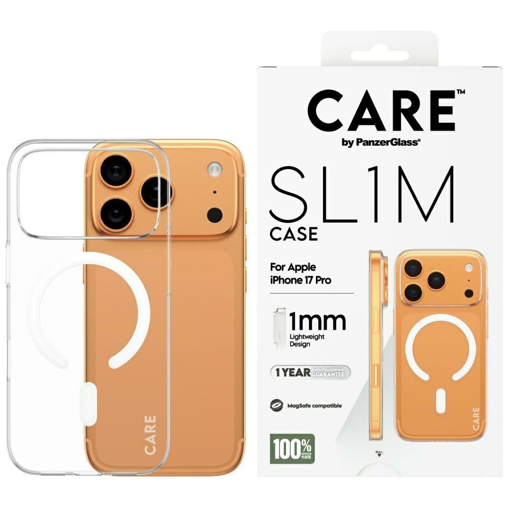 CARE by PanzerGlass SL1M MagSafe-etui til iPhone 17 Pro - gennemsigtig
