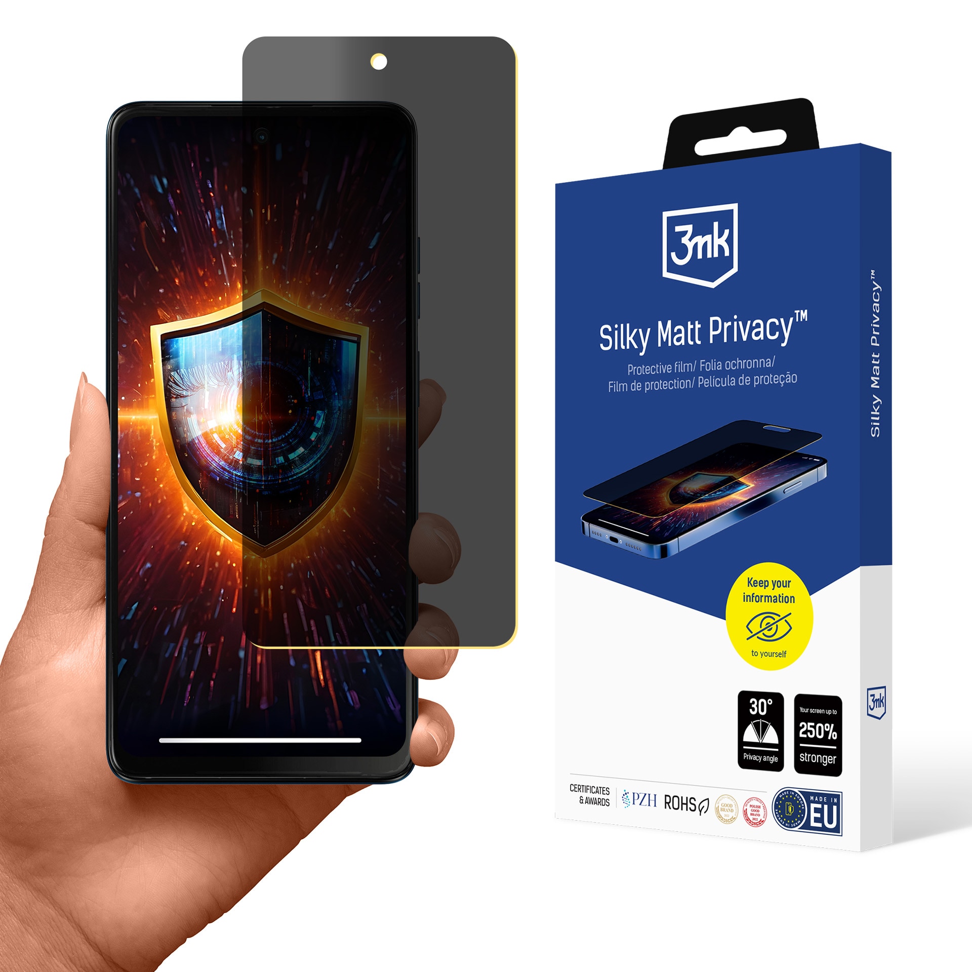 3mk Silky Matt Privacy Screen Protector til Motorola Moto G04