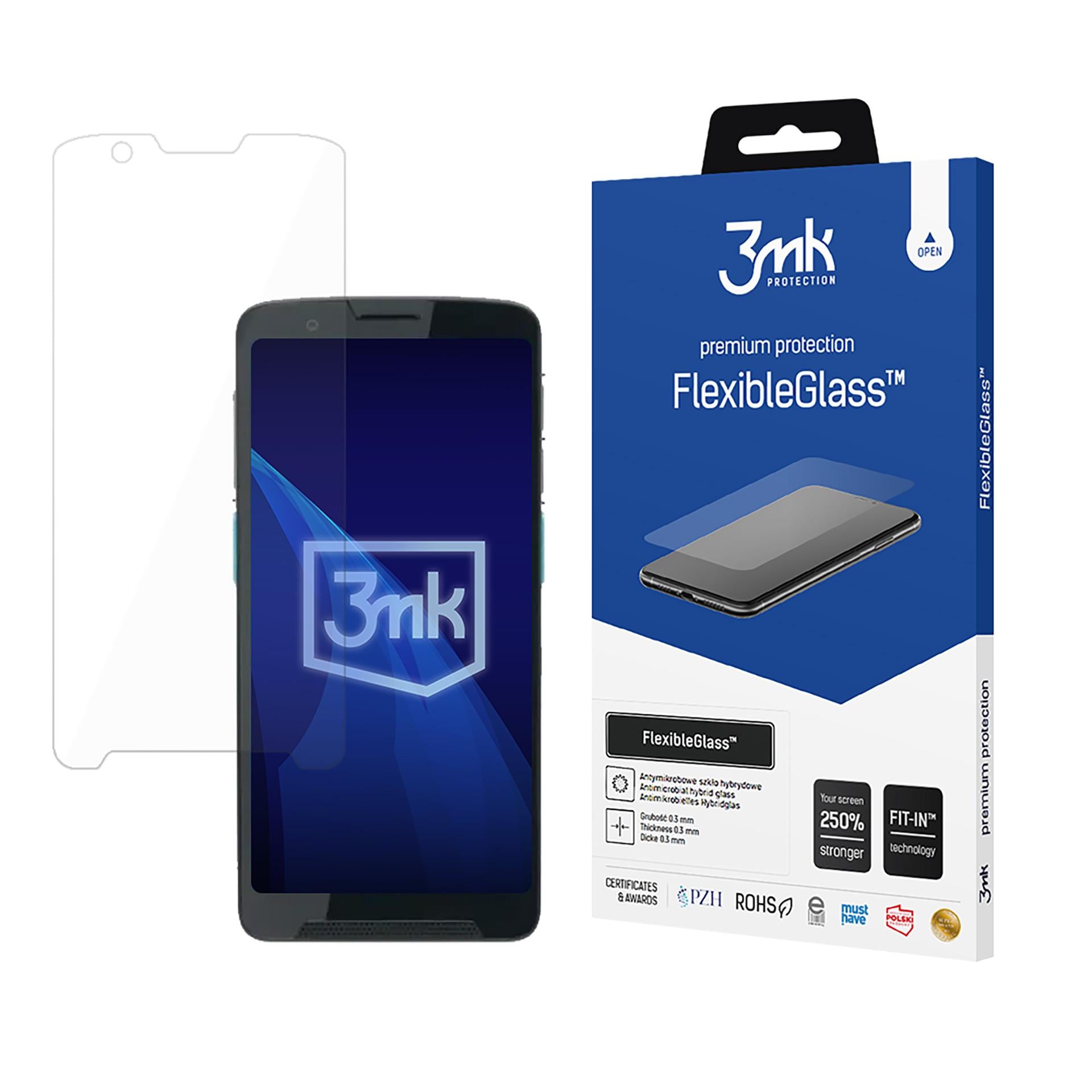 3mk FlexibleGlass-hybridglas på Unitech EA660