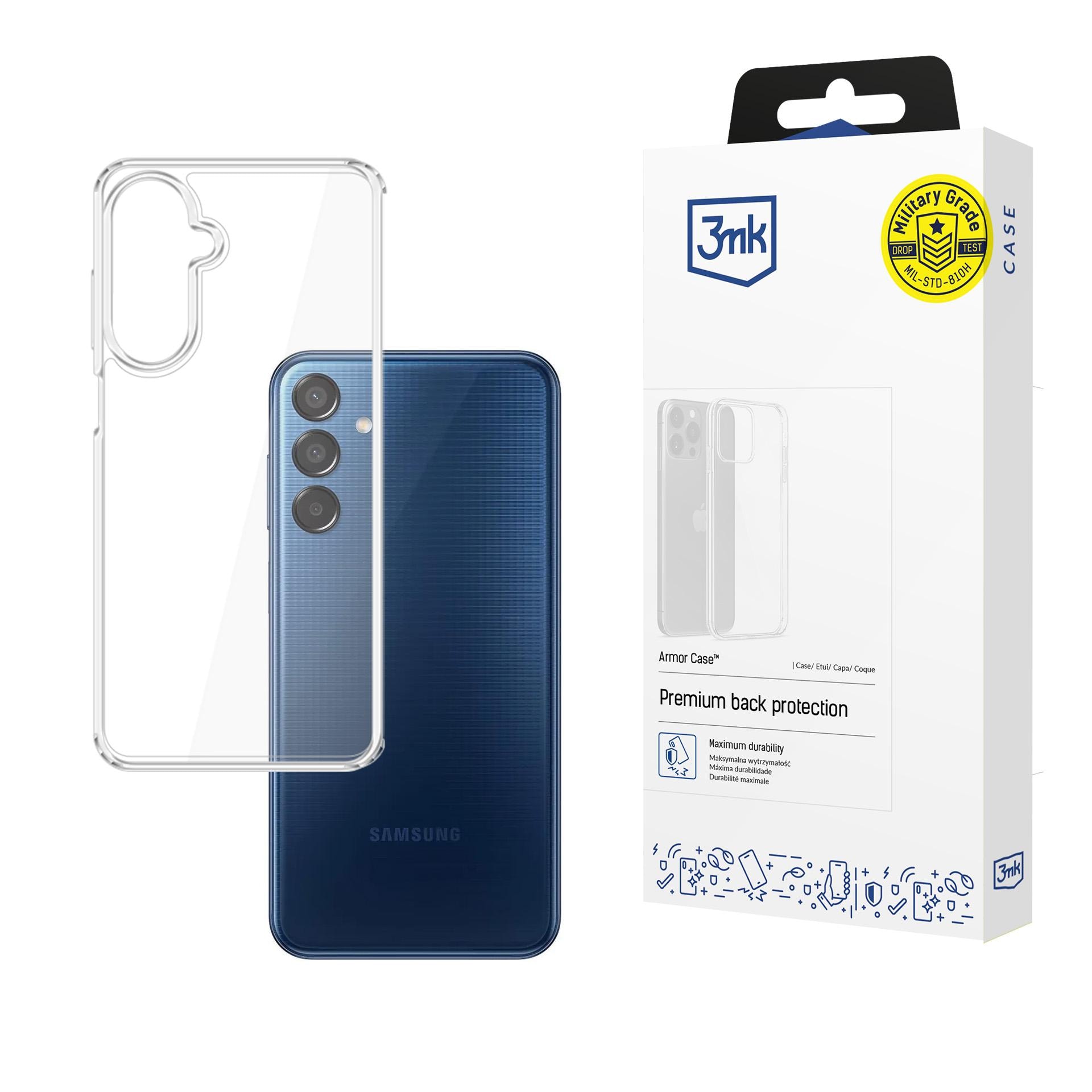 3mk Panseretui til Samsung Galaxy M15 5G - Transparent