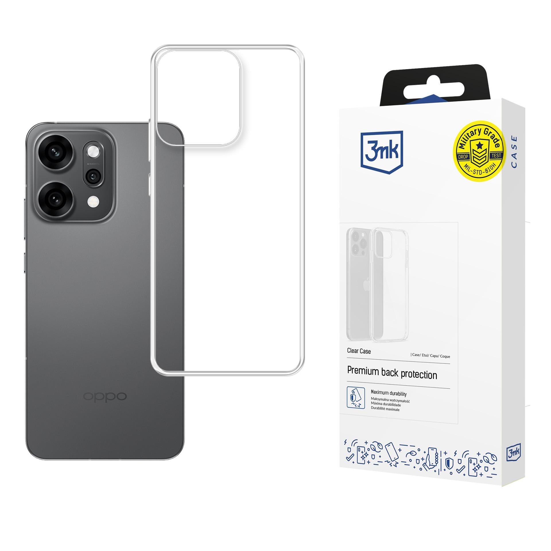 3mk Klar taske til Oppo Reno 14 Pro - gennemsigtig