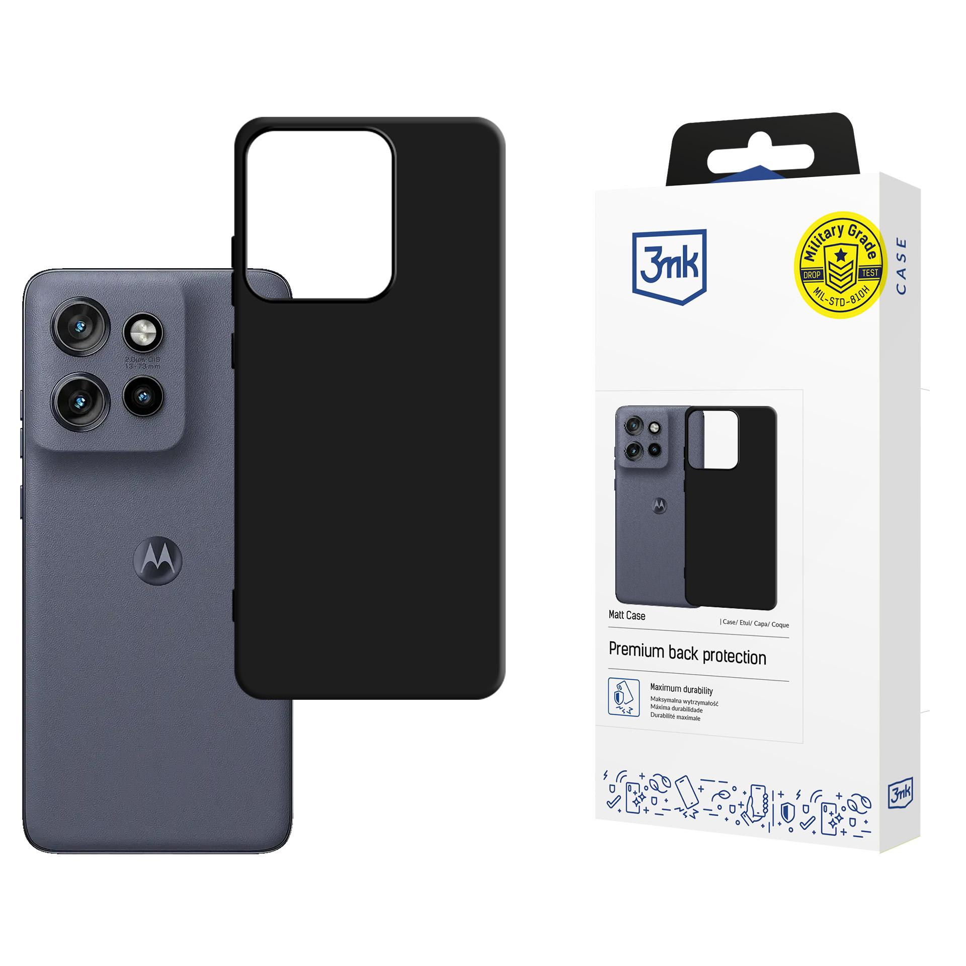 3mk Mat etui til Motorola Edge 60 NEO 5G - mat sort