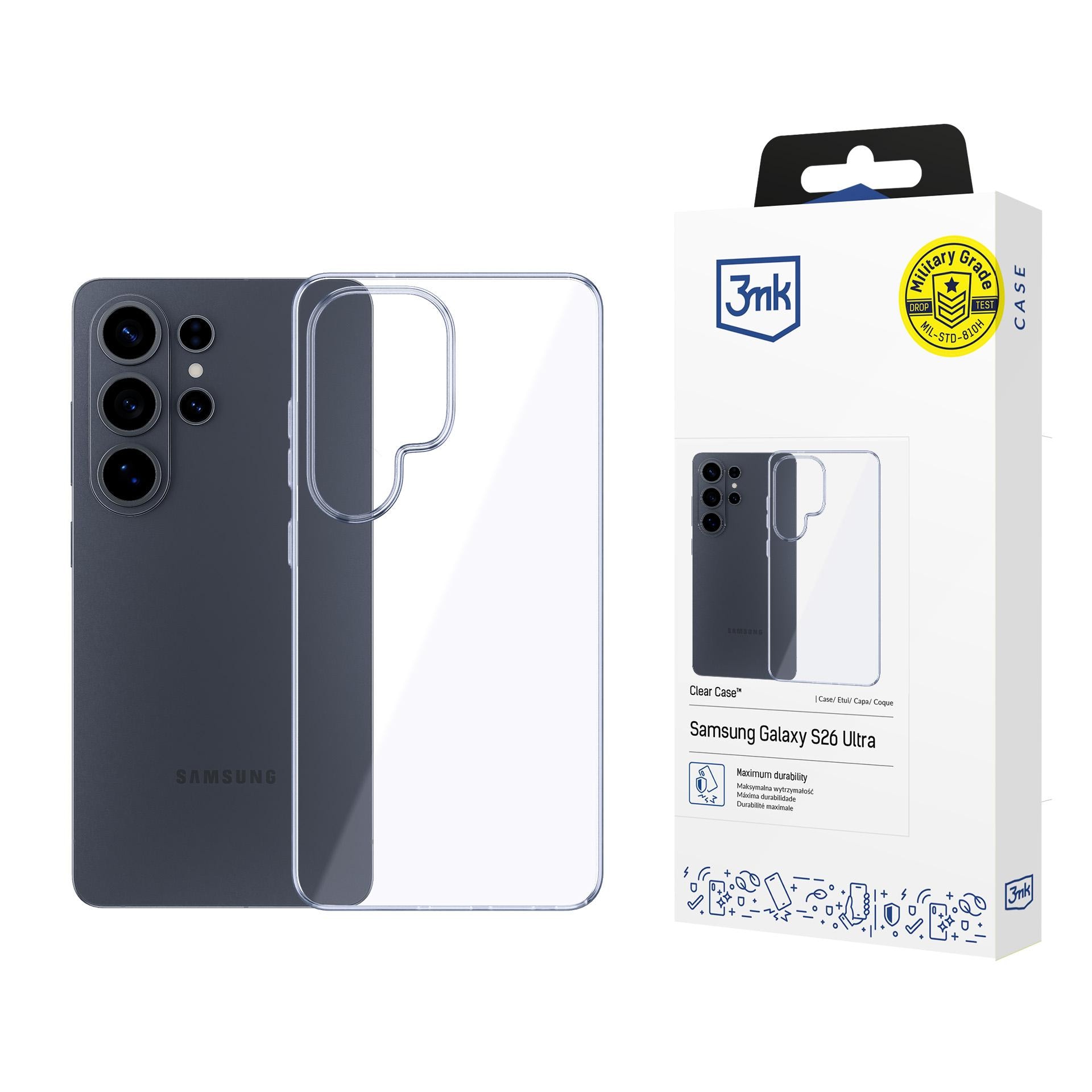 3mk Klar taske til Samsung Galaxy S26 Ultra - gennemsigtig