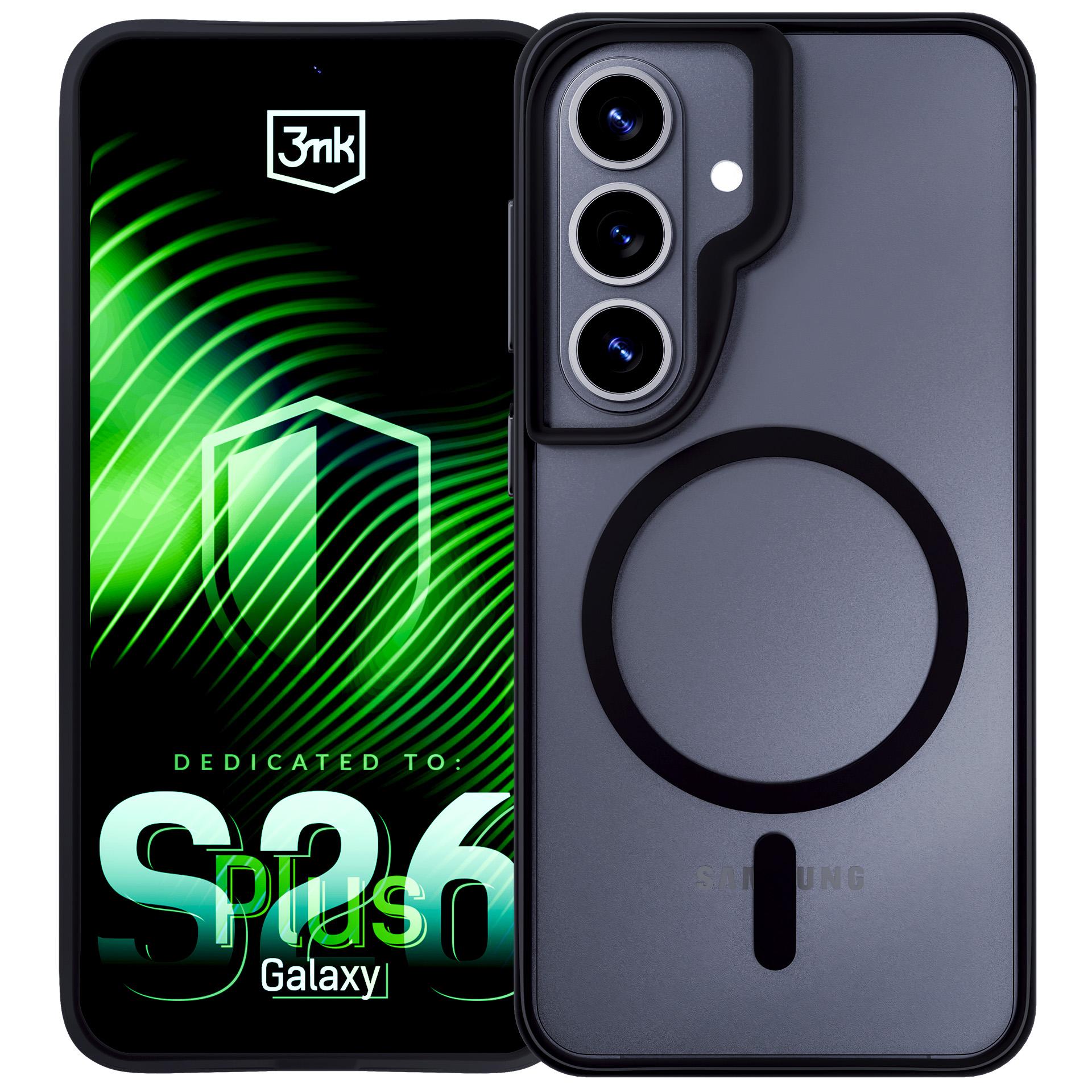 3mk Satin Armor MagCase til Samsung Galaxy S26+ - Sort