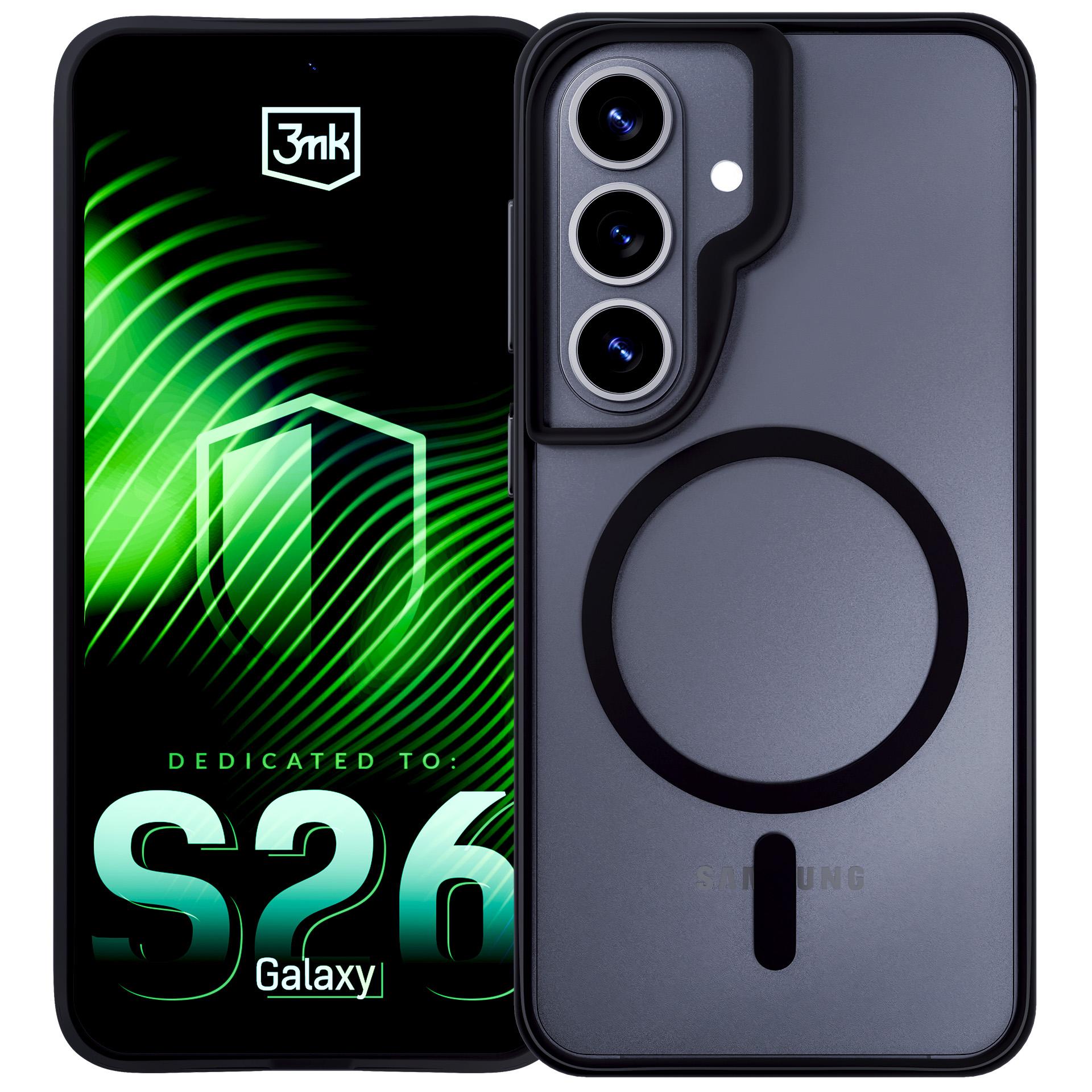 3mk Satin Armor MagCase til Samsung Galaxy S26 - Gennemsigtig sort